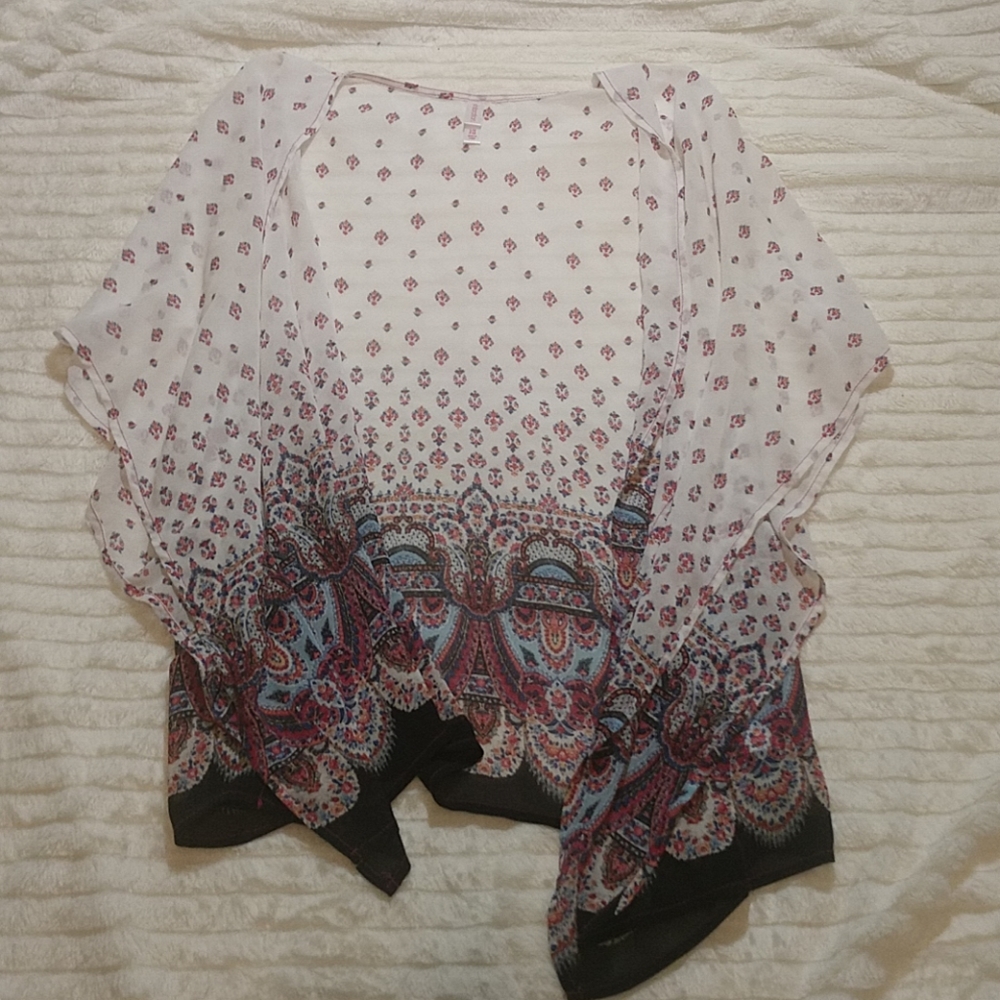 Sheer boho open cardigan